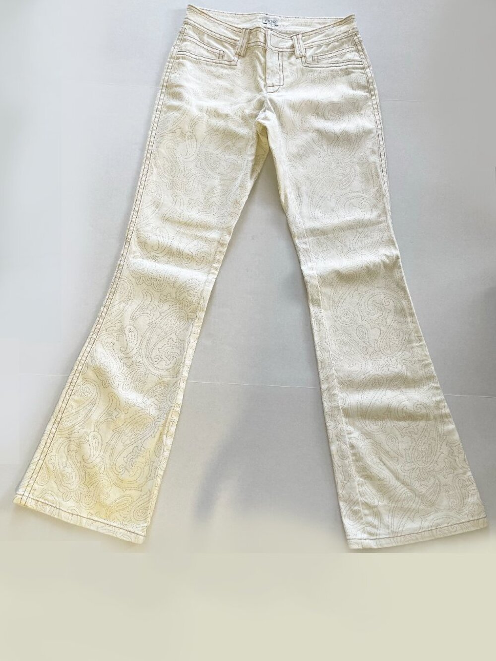 Cache Vintage Gold Embossed Textured Women's Pants | Size 2 | EUC - Picture 4 of 15
